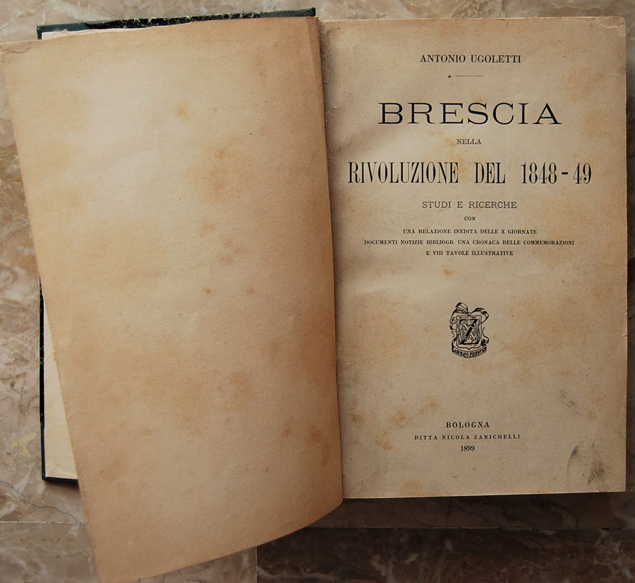 Ugoletti Antonio BRESCIA NELLA RIVOLUZIONE DEL ... - Copertina
