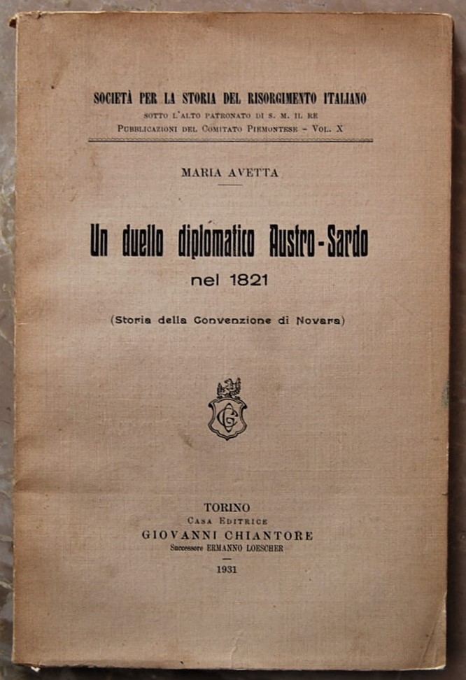 Avetta Maria UN DUELLO DIPLOMATICO AUSTRO SARDO ... - Copertina