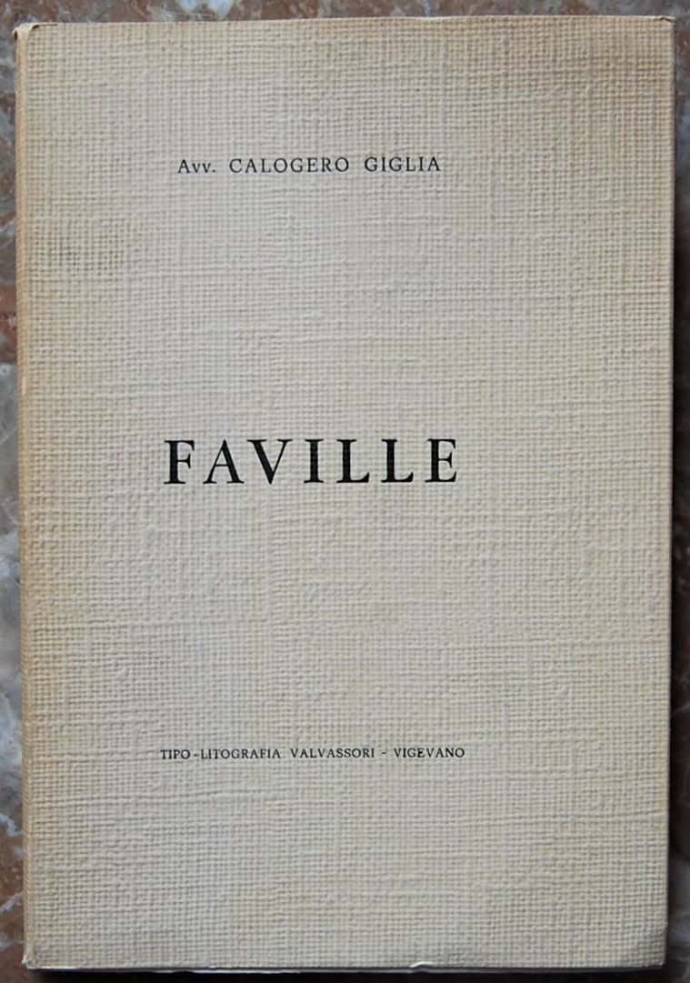 Giglia Calogero FAVILLE. - Copertina
