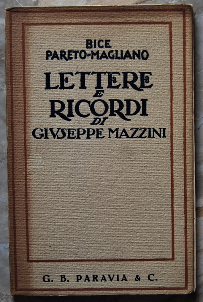 Pareto Magliano Bice LETTERE E RICORDI DI GIUSEPPE... - Copertina