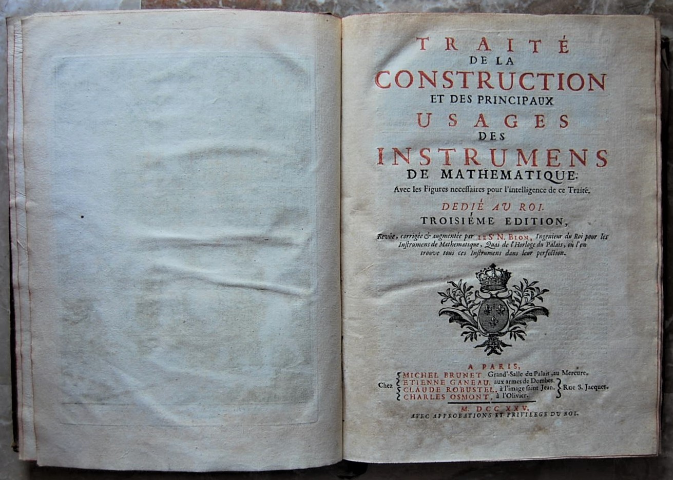 Bion Nicolas TRAITE' DE LA CONSTRUCTION ET DES ... - Copertina