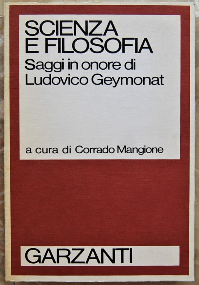 Mangione Corrado (A cura di) SCIENZA E FILOSOFIA. ... - Copertina