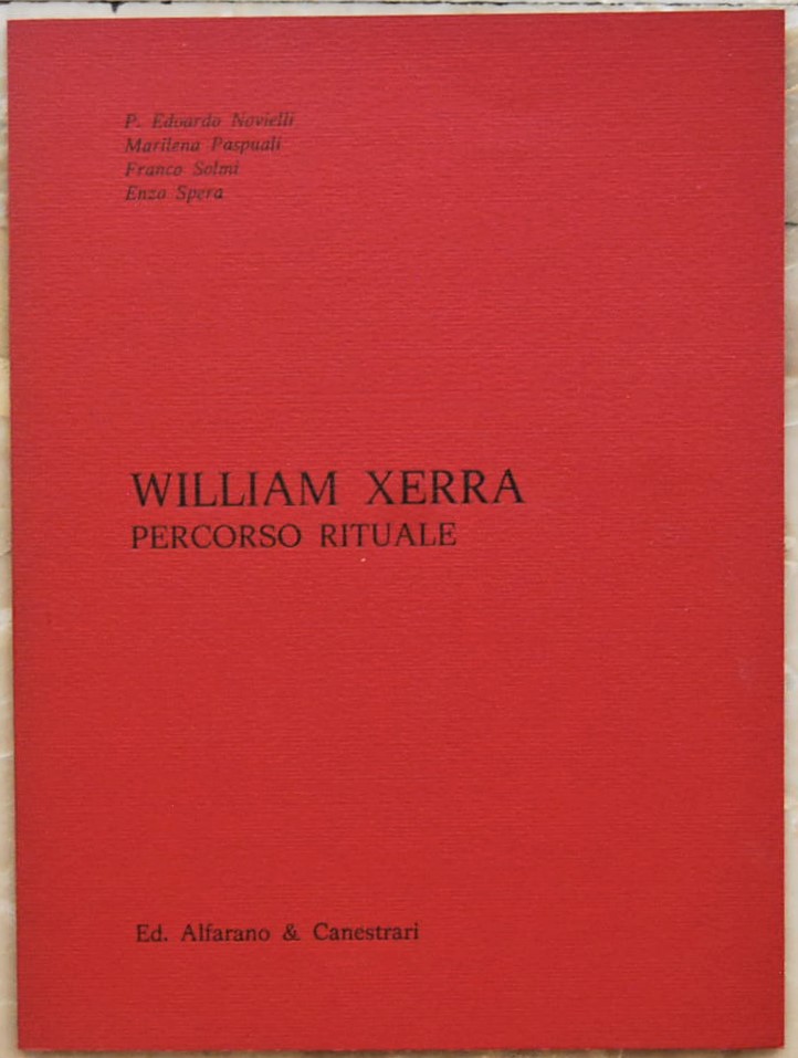 Xerra William PERCORSO RITUALE. - Copertina