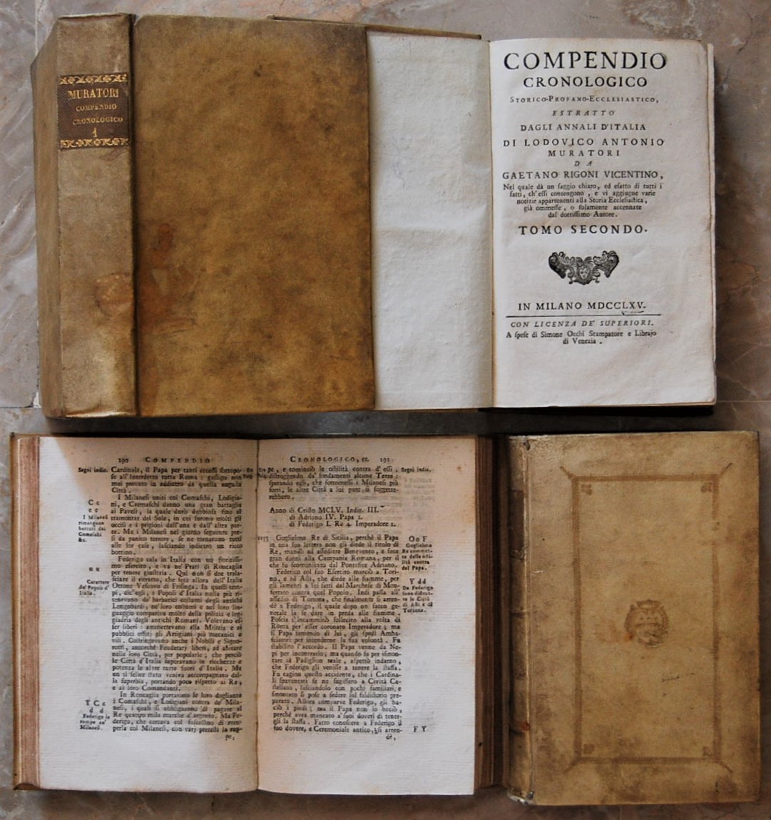 Rigoni Gaetano COMPENDIO CRONOLOGICO STORICO ... - Copertina