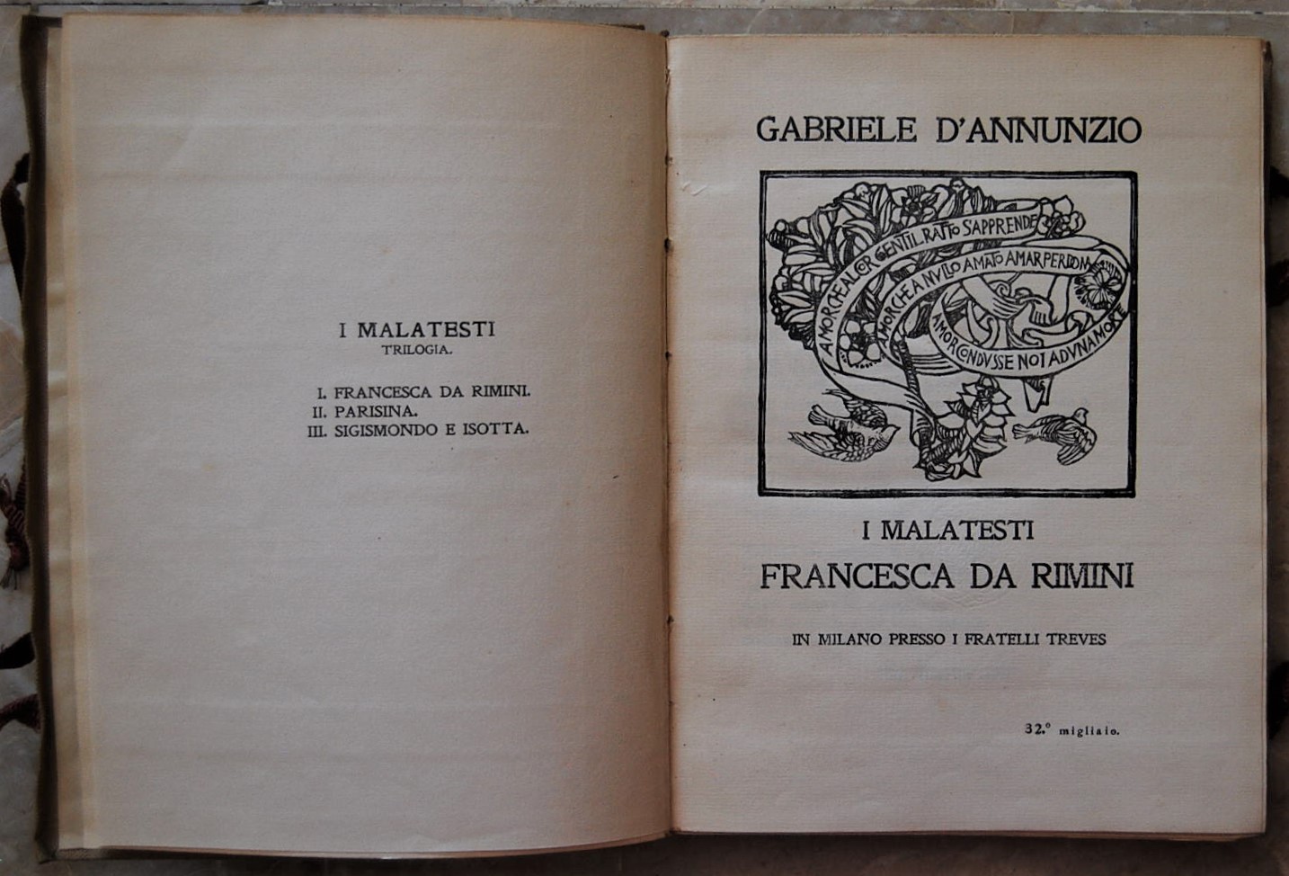 D'Annunzio Gabriele I MALATESTI. FRANCESCA DA ... - Copertina