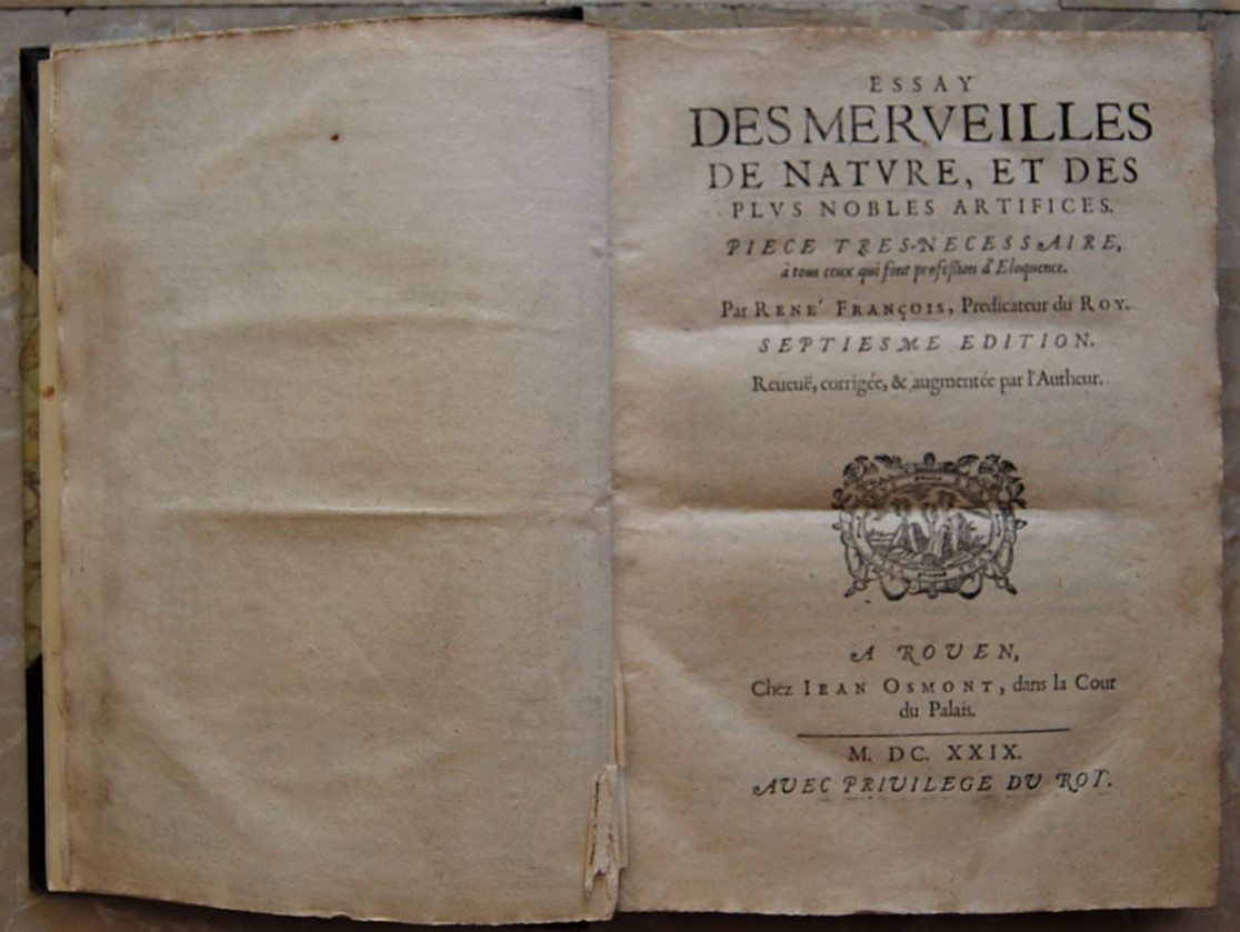  ESSAY DES MERVEILLES DE NATURE, ET DES PLUS ... - Copertina