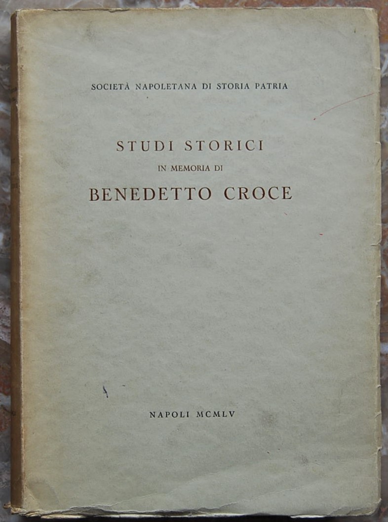  STUDI STORICI IN MEMORIA DI BENEDETTO CROCE. - Copertina