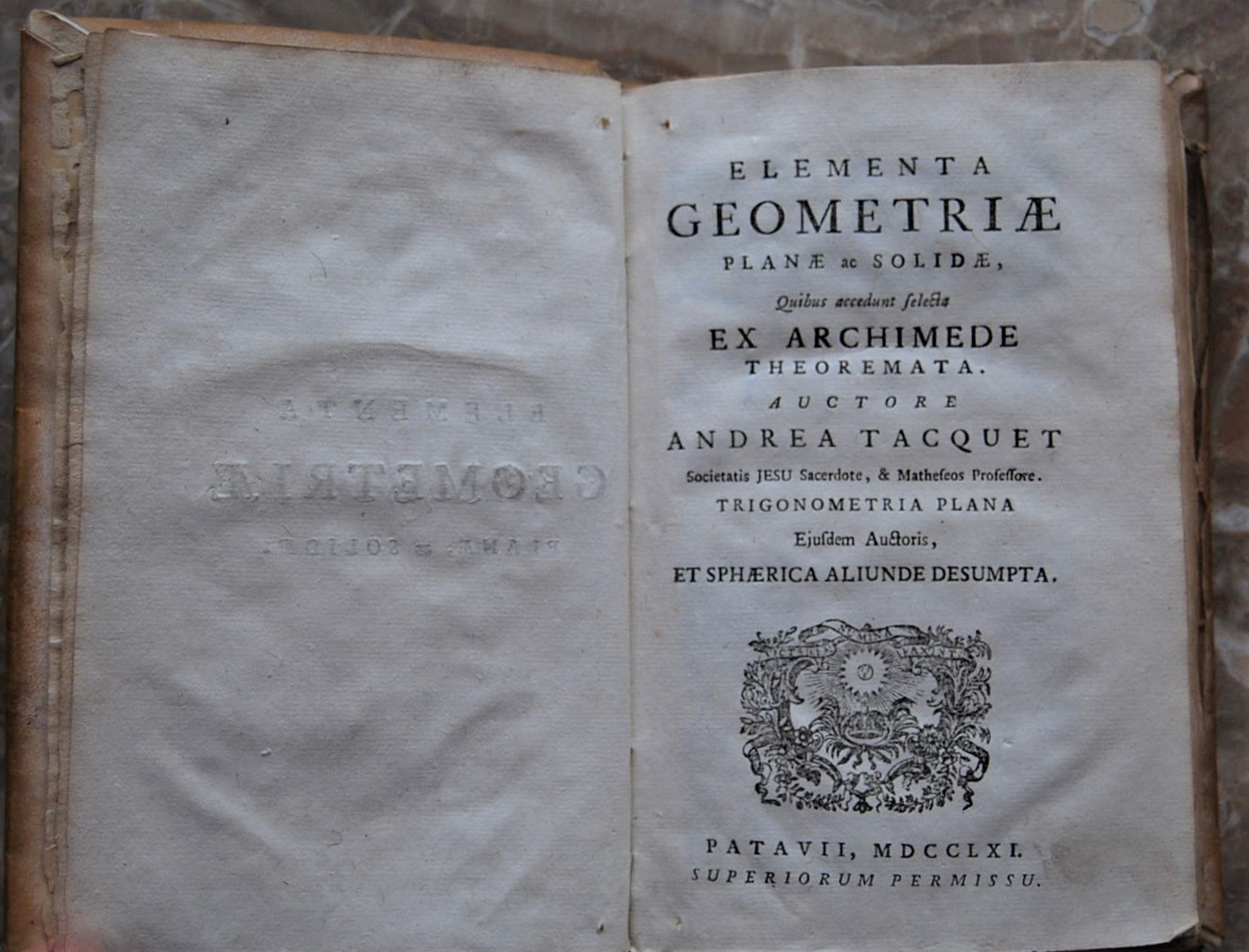 Tacquet Andrea ELEMENTA GEOMETRIAE PLANAE AC ... - Copertina