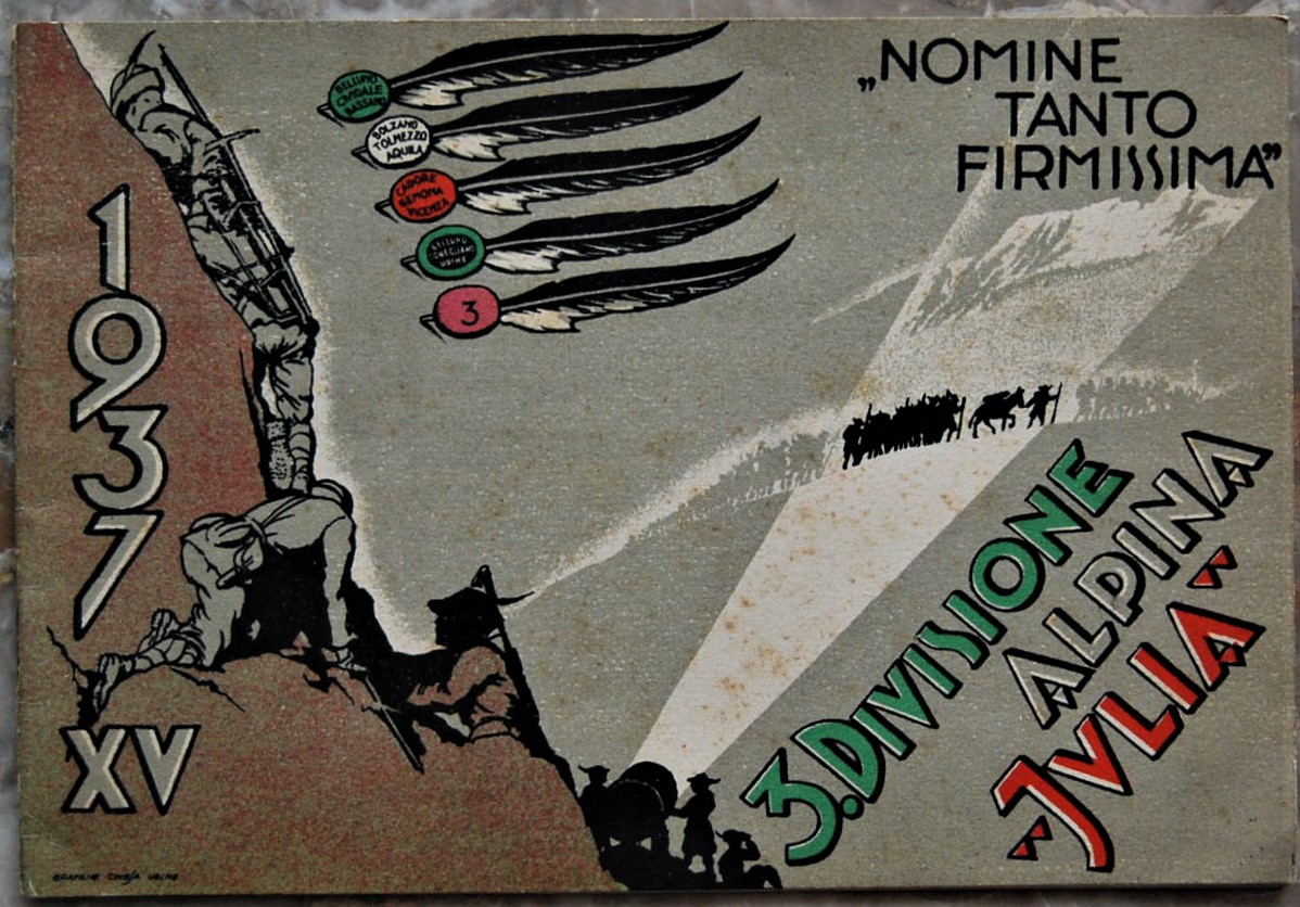  TERZA DIVISIONE ALPINA JULIA. CALENDARIO 1937. - Copertina