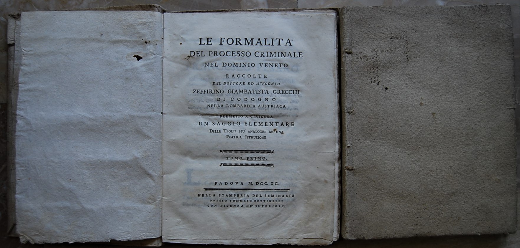 Zeffirino Giambatista Grecchi LE FORMALITA' DEL ... - Copertina