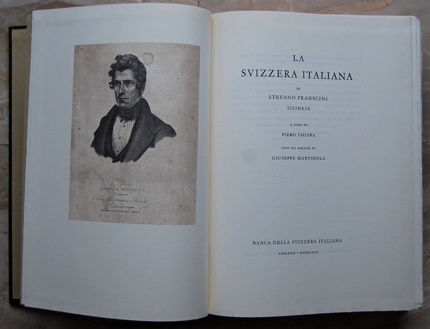 Franscini Stefano LA SVIZZERA ITALIANA. - Copertina