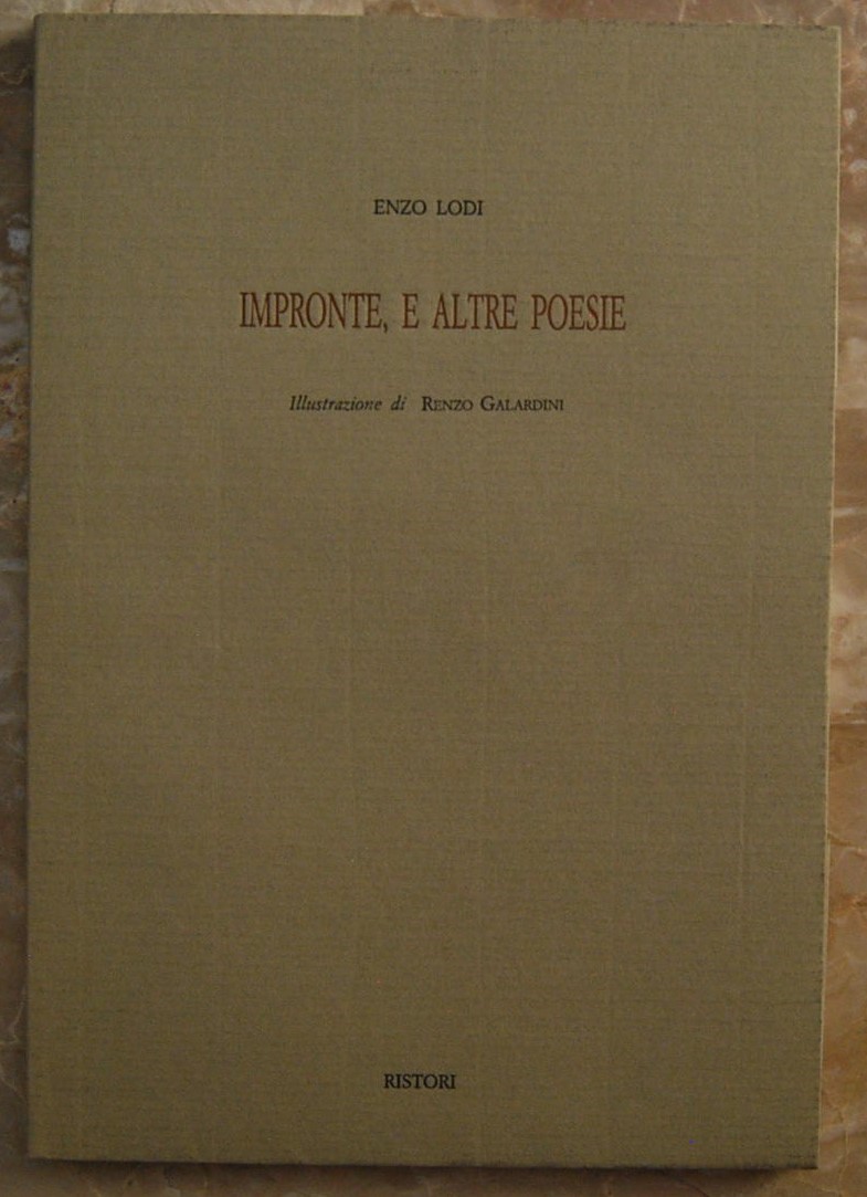 Lodi Enzo IMPRONTE E ALTRE POESIE. - Copertina