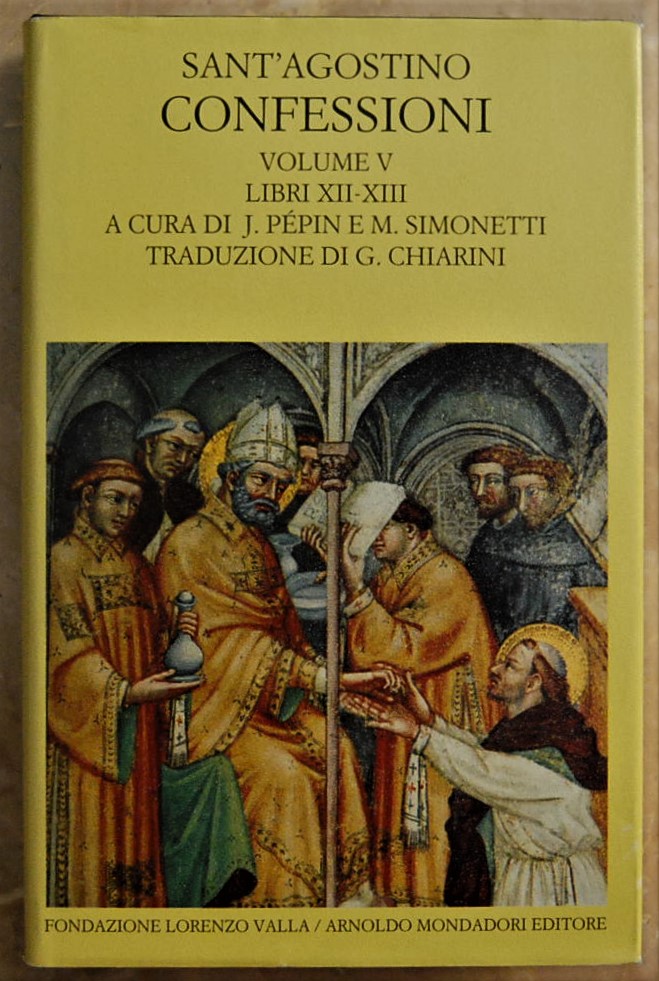 Sant'Agostino CONFESSIONI. VOLUME V. LIBRI XII / ... - Copertina