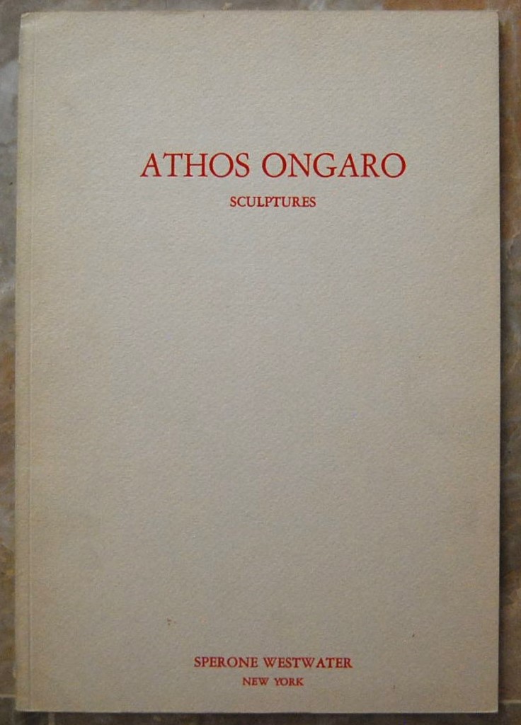  ATHOS ONGARO. SCULPTURES. - Copertina