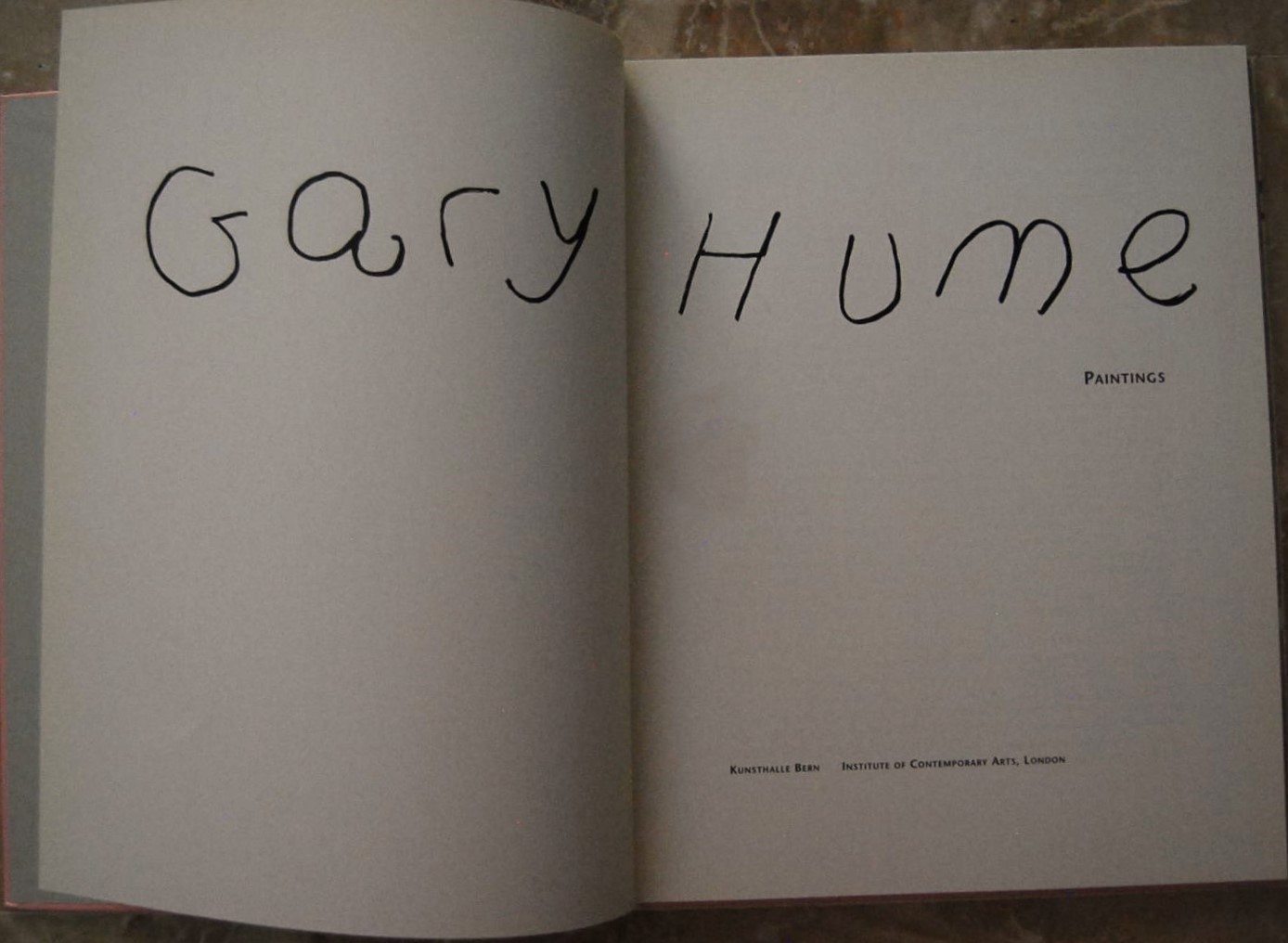  GARY HUME PAINTINGS. - Copertina