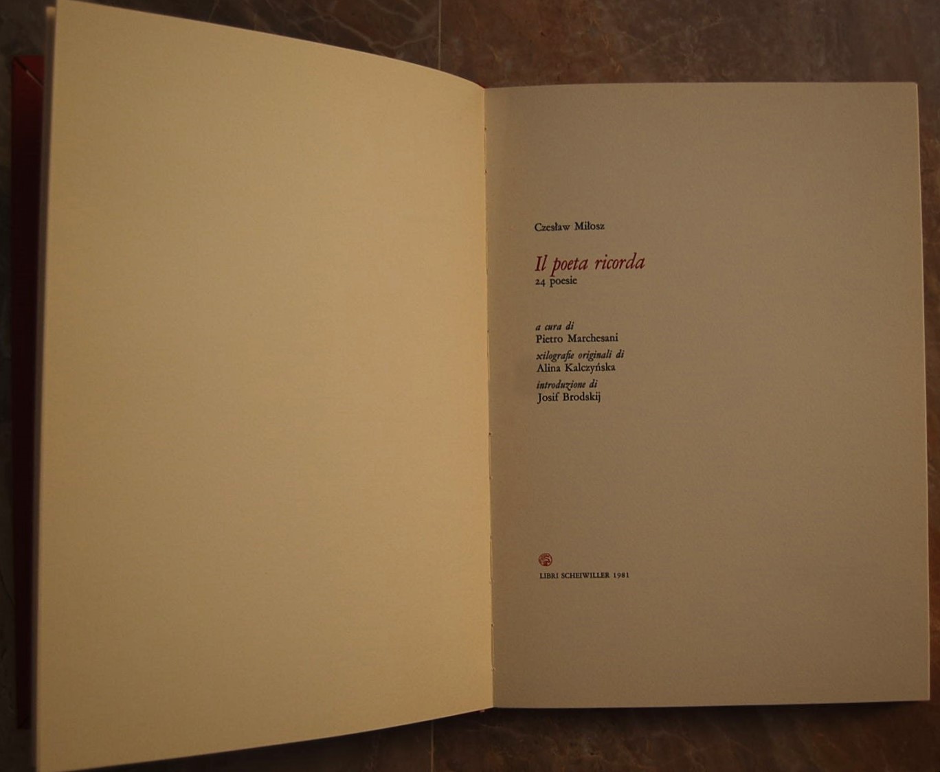 Czeslaw Milosz IL POETA RICORDA. 24 POESIE. - Copertina