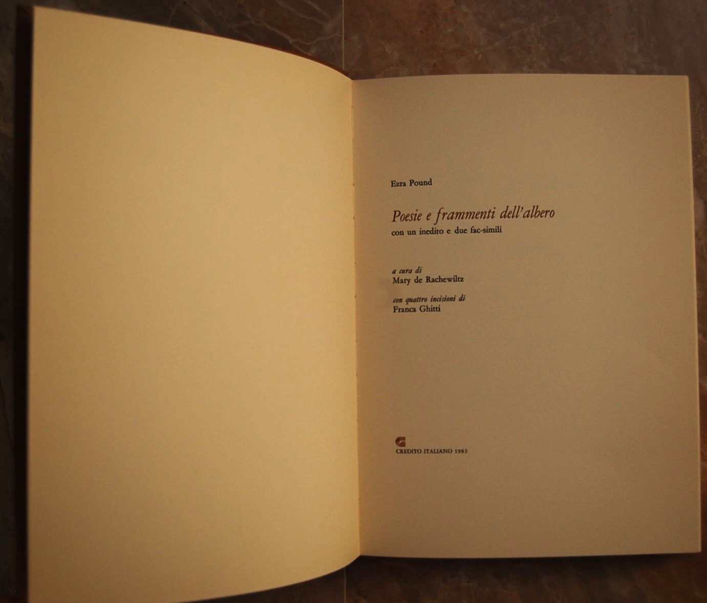 Pound Ezra POESIE E FRAMMENTI DELL'ALBERO. CON UN ... - Copertina