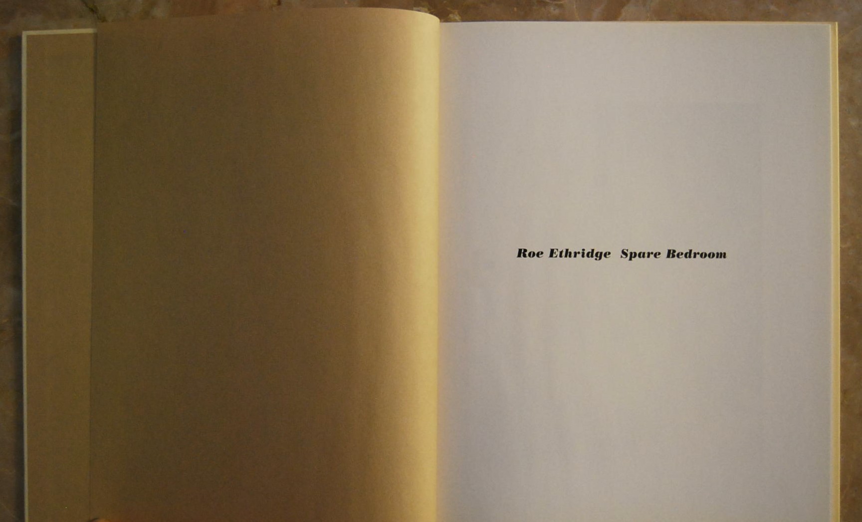  ROE ETHRIDGE. SPARE BEDROOM. - Copertina