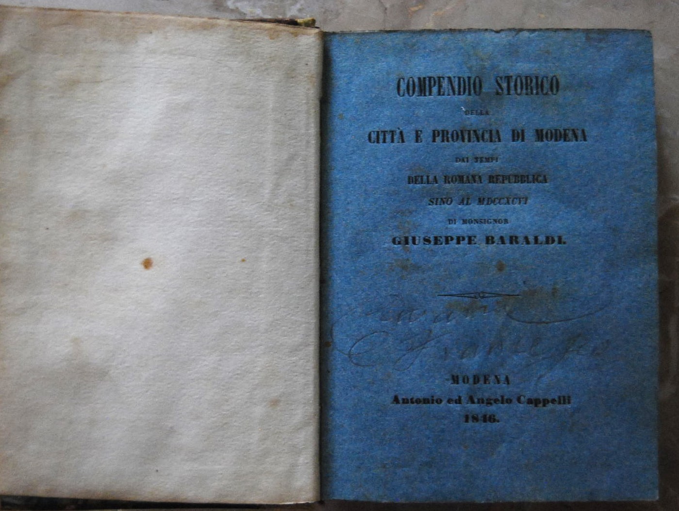 Baraldi Giuseppe COMPENDIO STORICO DELLA CITTA' DI... - Copertina