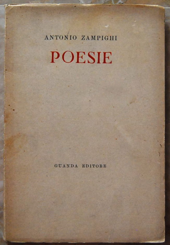 Zampighi Antonio POESIE. - Copertina