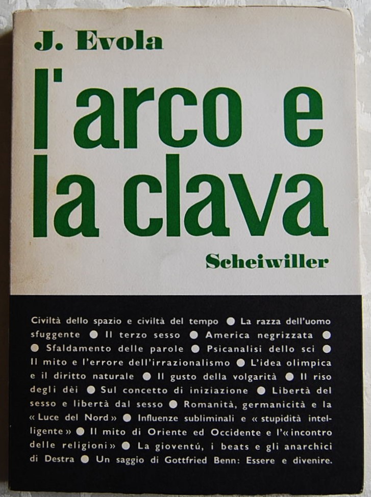 Evola Julius L'ARCO E LA CLAVA. - Copertina