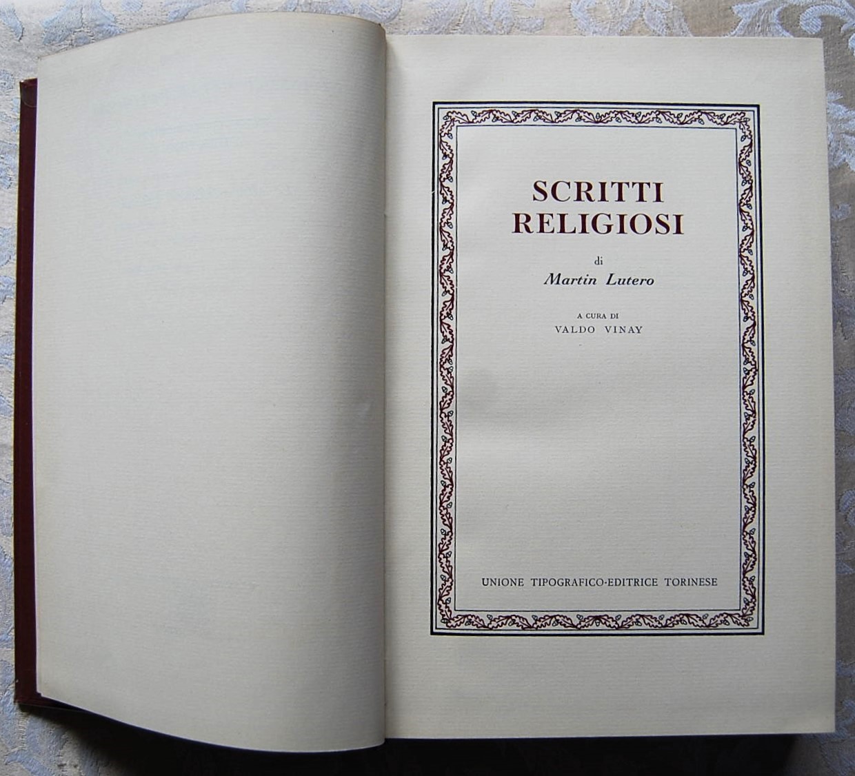 Martin Lutero SCRITTI RELIGIOSI. - Copertina