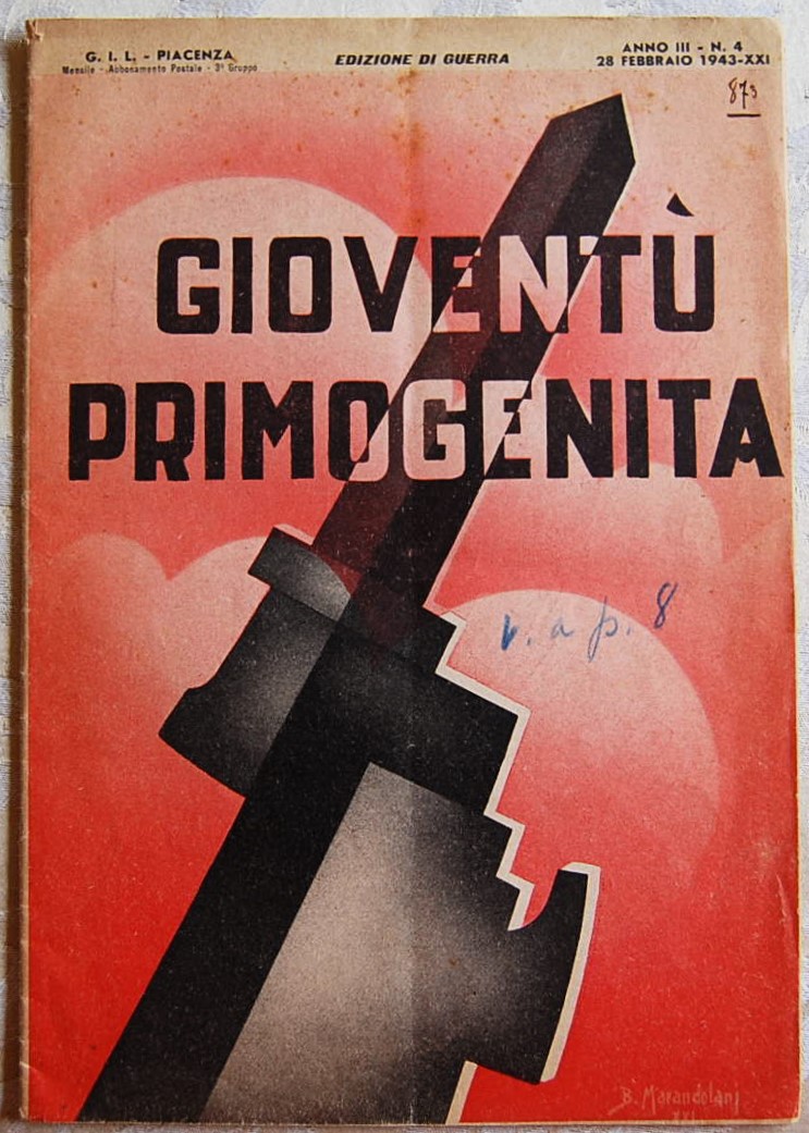  GIOVENTU' PRIMOGENITA. ANNO III. NUMERO 4. - Copertina