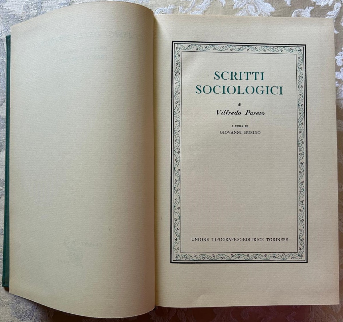 Pareto Vilfredo SCRITTI SOCIOLOGICI. - Copertina
