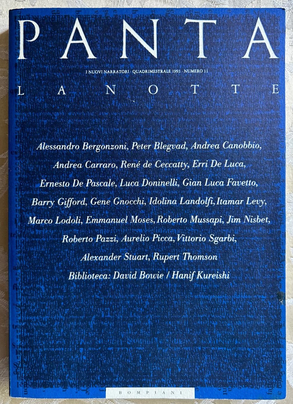  PANTA. NUMERO 11. LA NOTTE. - Copertina