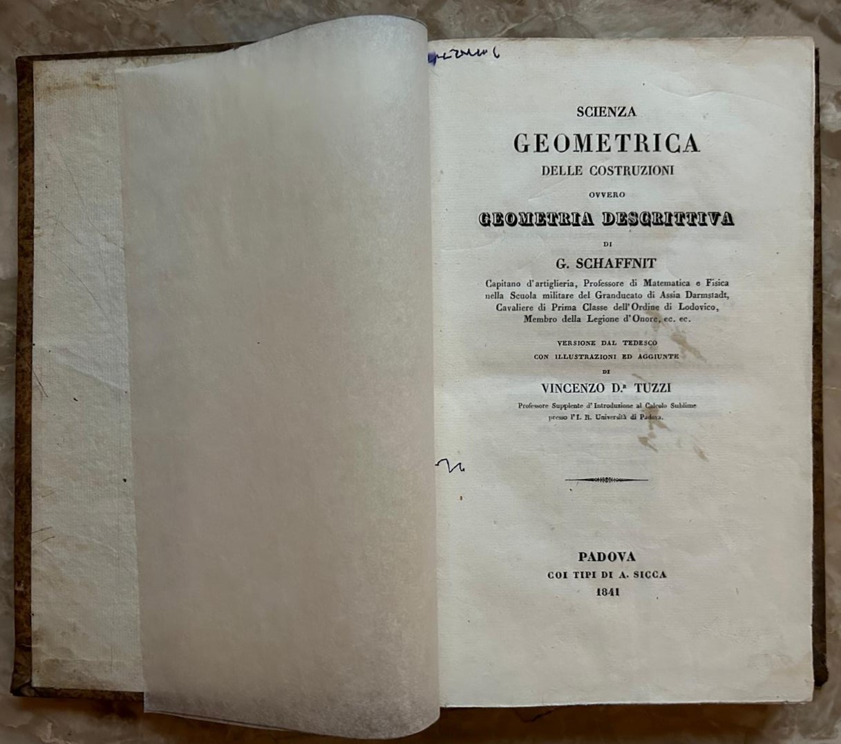 Schaffnit G. SCIENZA GEOMETRICA DELLE COSTRUZIONI ... - Copertina