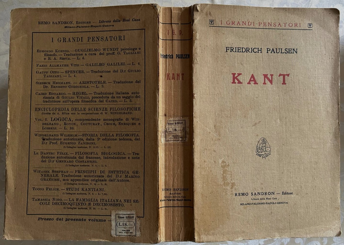 Paulsen Friedrich KANT. - Copertina