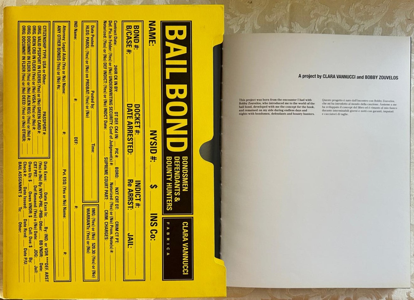 Vannucci Clara BAIL BOND. BONDSMAN DEFENDANTS & ... - Copertina