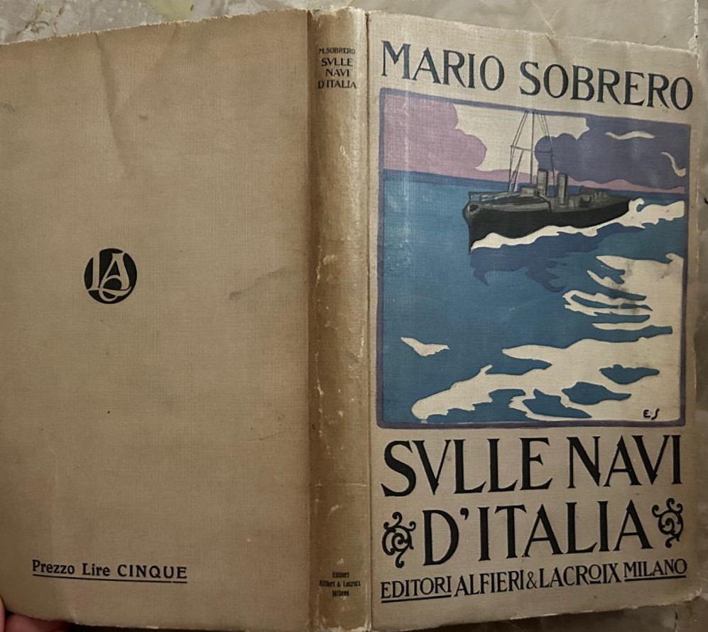 Sobrero Mario SULLE NAVI D'ITALIA. - Copertina