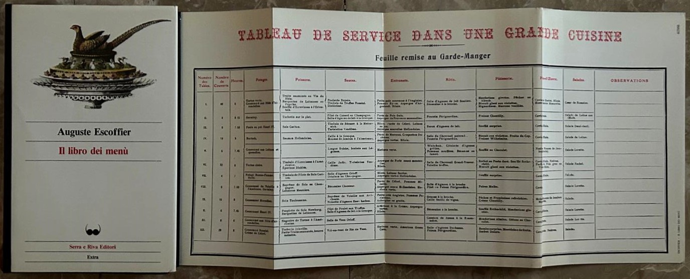 Escoffier Auguste IL LIBRO DEI MENU'. - Copertina