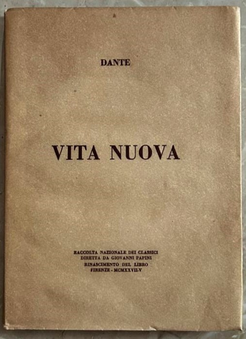 Dante Alighieri VITA NUOVA. - Copertina