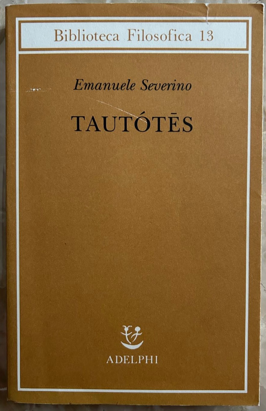 Severino Emanuele TAUTOTES. - Copertina