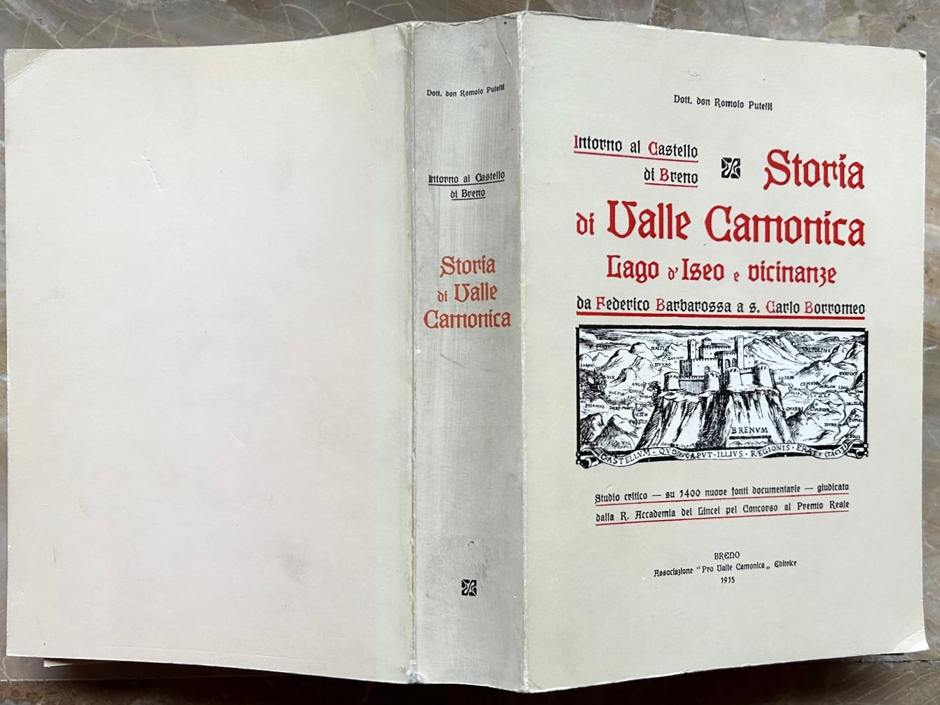 Putelli Romolo STORIA DI VALLE CAMONICA LAGO D'... - Copertina