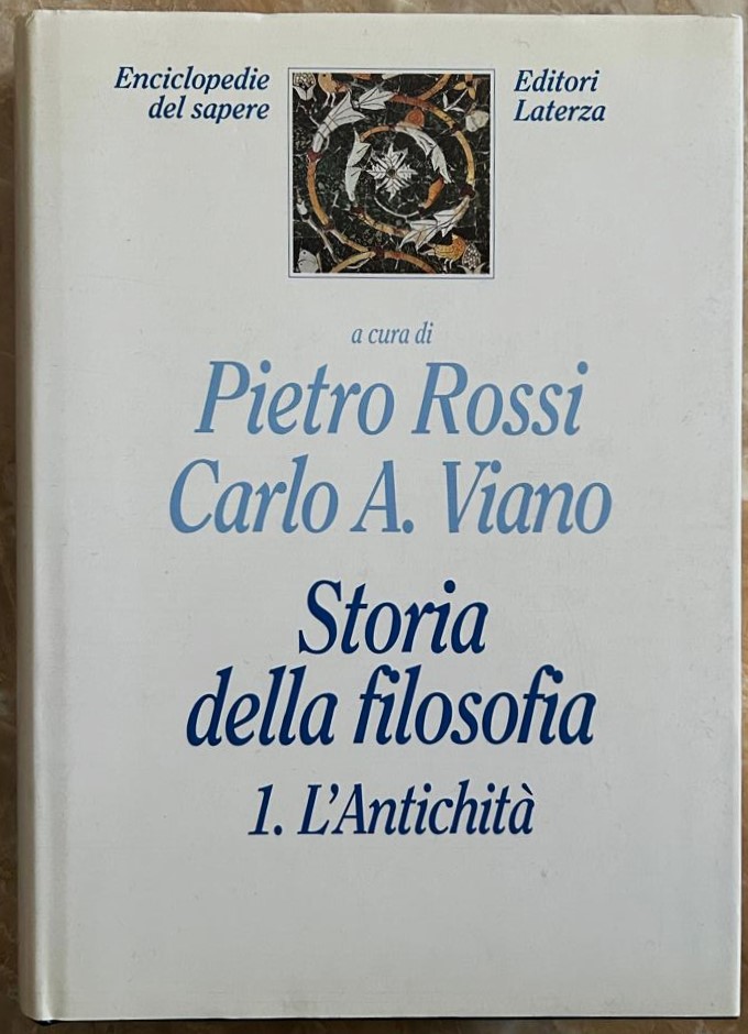 Rossi P. Viano C. STORIA DELLA FILOSOFIA. VOLUME 1... - Copertina