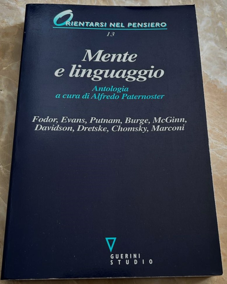 Paternoster A. (a cura di) MENTE E LINGUAGGIO. ... - Copertina