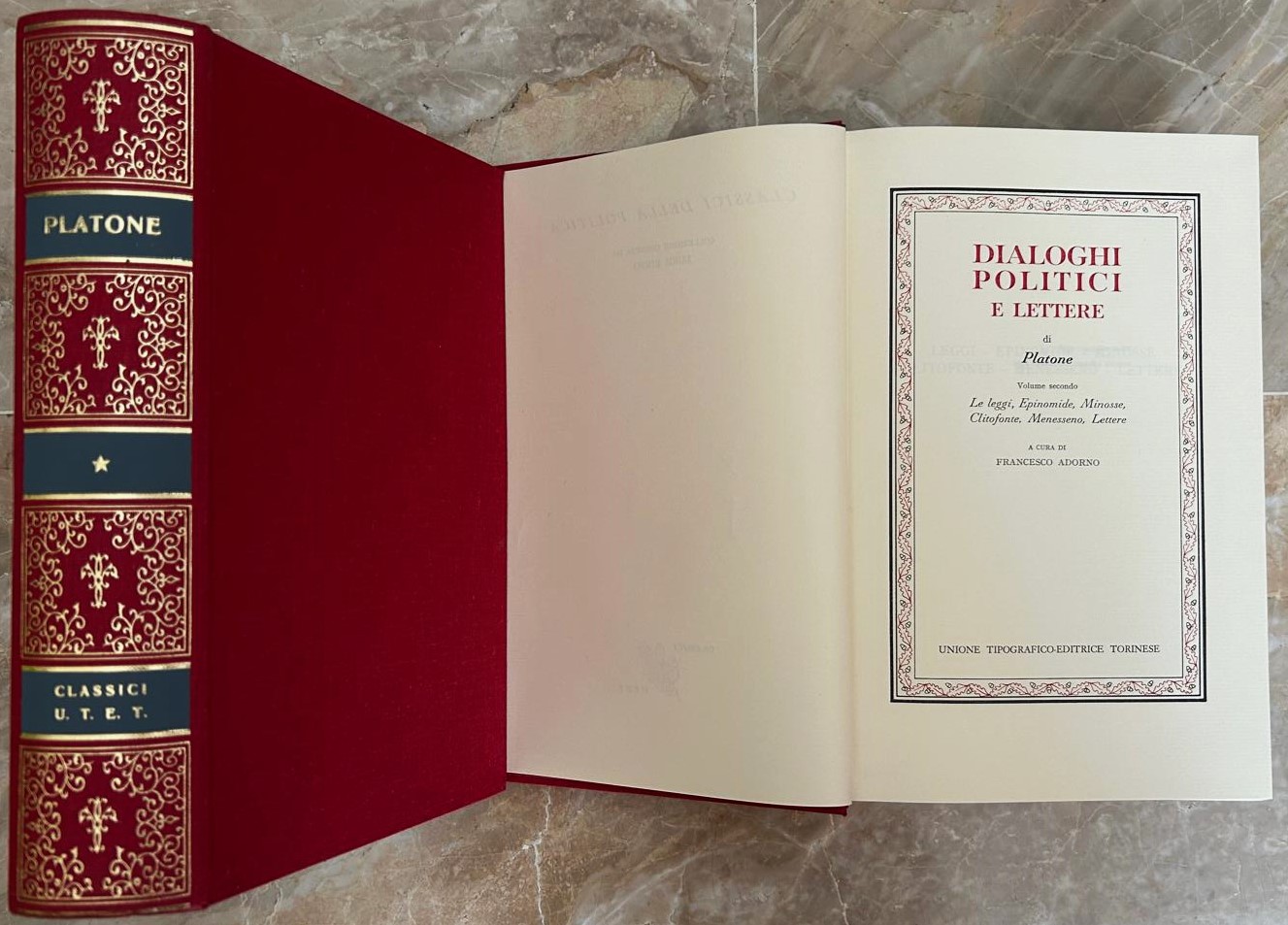 Platone DIALOGHI POLITICI E LETTERE. - Copertina