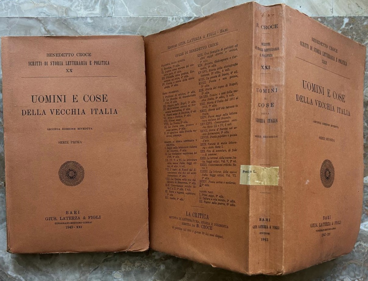 Croce Benedetto UOMINI E COSE DELLA VECCHIA ITALIA... - Copertina