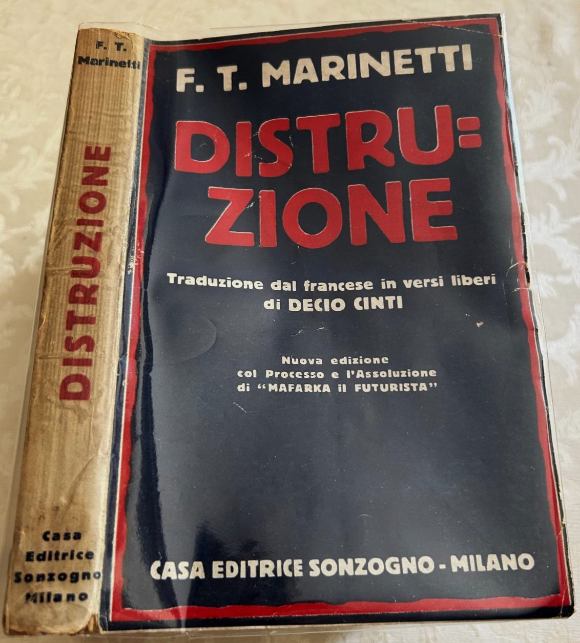 Marinetti F.T. DISTRUZIONE. - Copertina