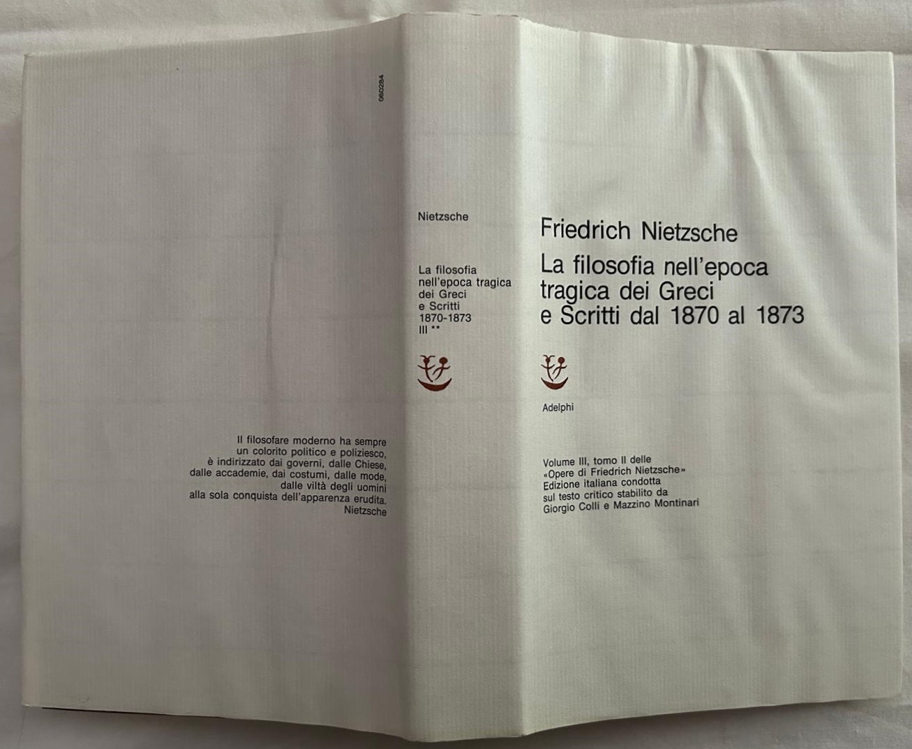 Nietzsche F. LA FILOSOFIA NELL'EPOCA TRAGICA DEI ... - Copertina