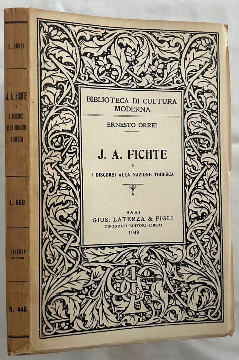Orrei E. J.A. FICHTE E I DISCORSI ALLA NAZIONE ... - Copertina