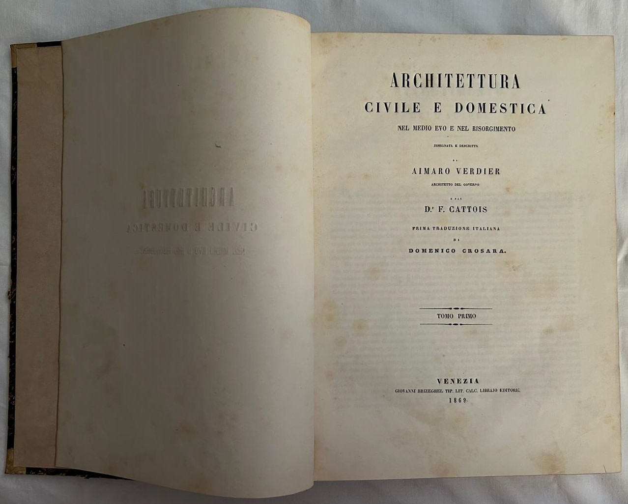 Verdier A. ARCHITETTURA CIVILE E DOMESTICA NEL ... - Copertina