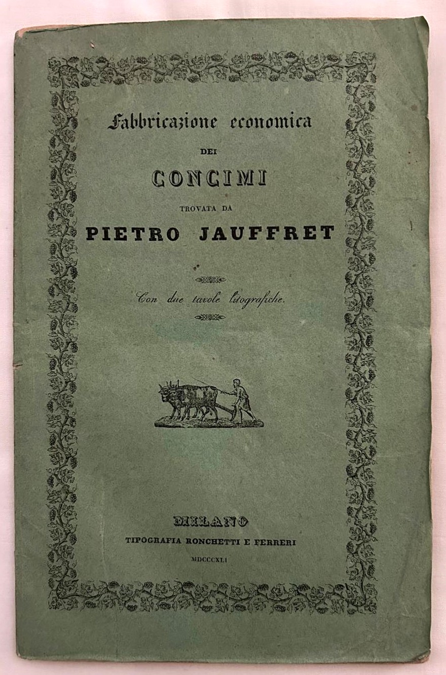 Jauffret P. FABBRICAZIONE ECONOMICA DEI CONCIMI. - Copertina