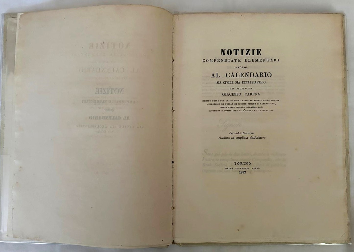 Carena G. NOTIZIE COMPENDIATE ELEMENTARI INTORNO ... - Copertina