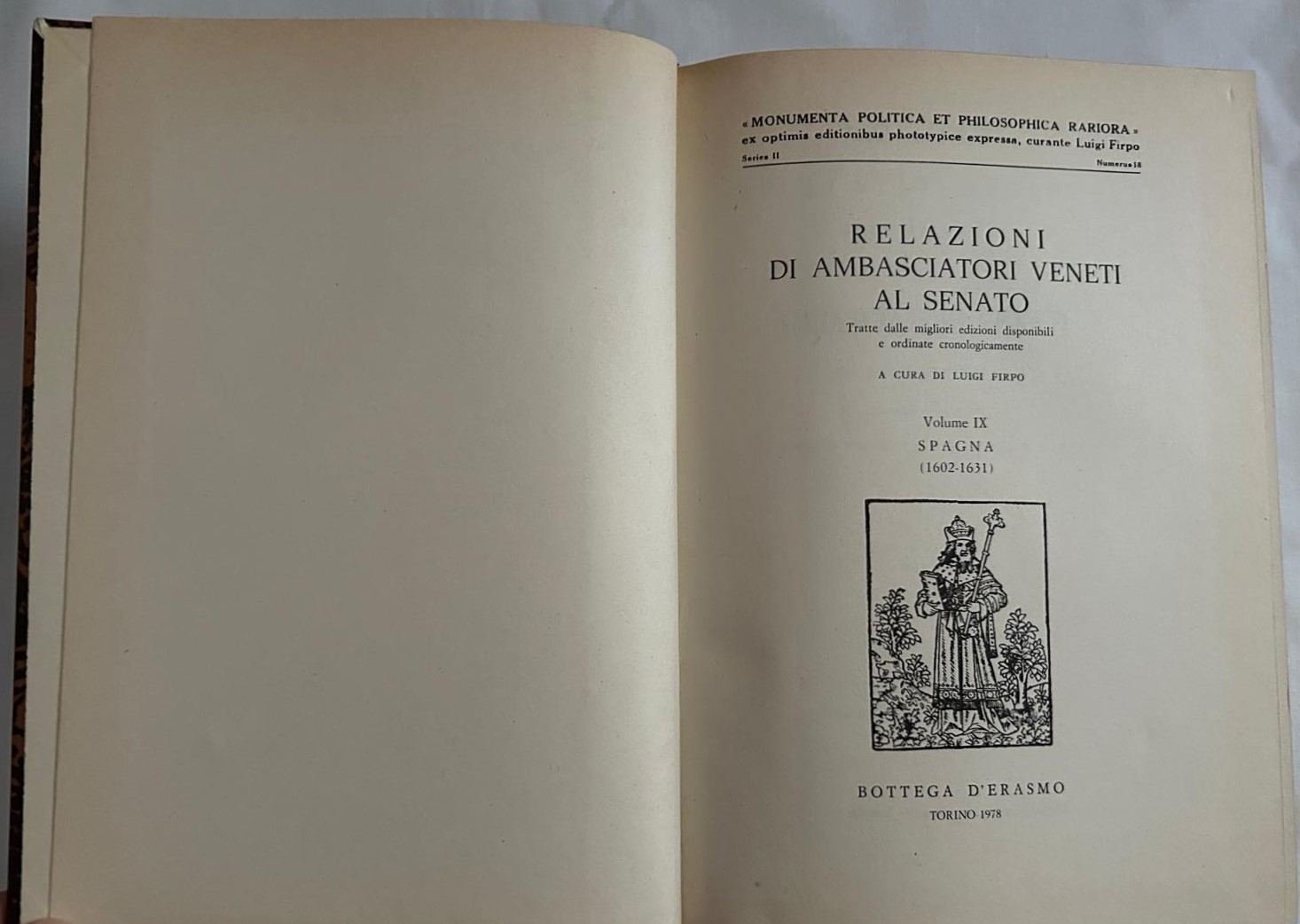 Firpo L. (A cura di) RELAZIONI DI AMBASCIATORI ... - Copertina