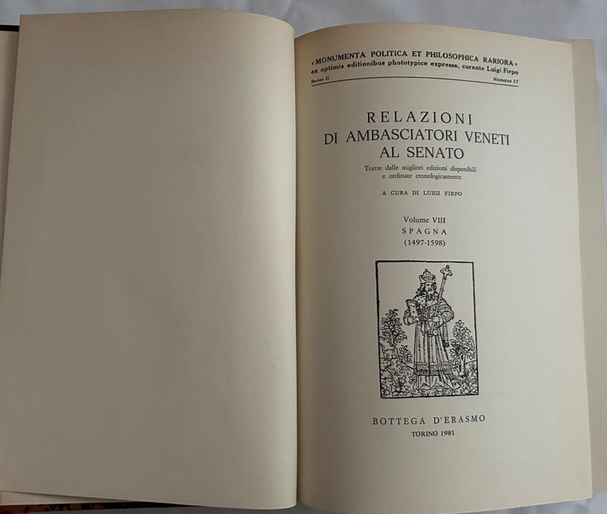 Firpo L. (A cura di) RELAZIONI DI AMBASCIATORI ... - Copertina