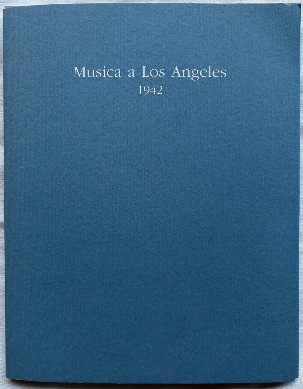 Paolo e Paola Franci MUSICA A LOS ANGELES. 1942. - Copertina